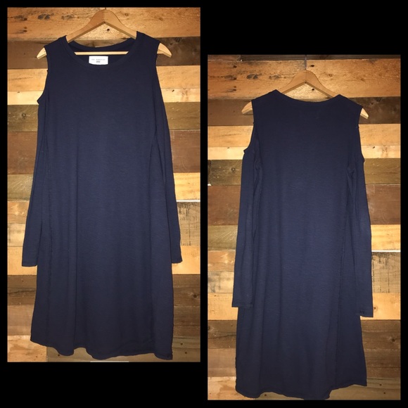 Sol Angles Open Waffle Knit Cutout Shoulder Dress - Picture 2 of 8